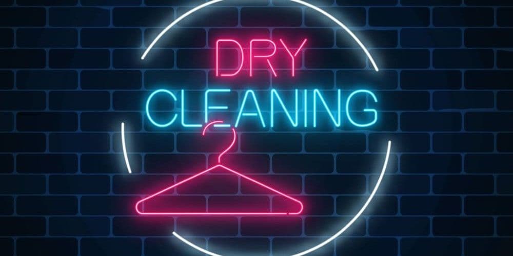 Dry cleaning sign.