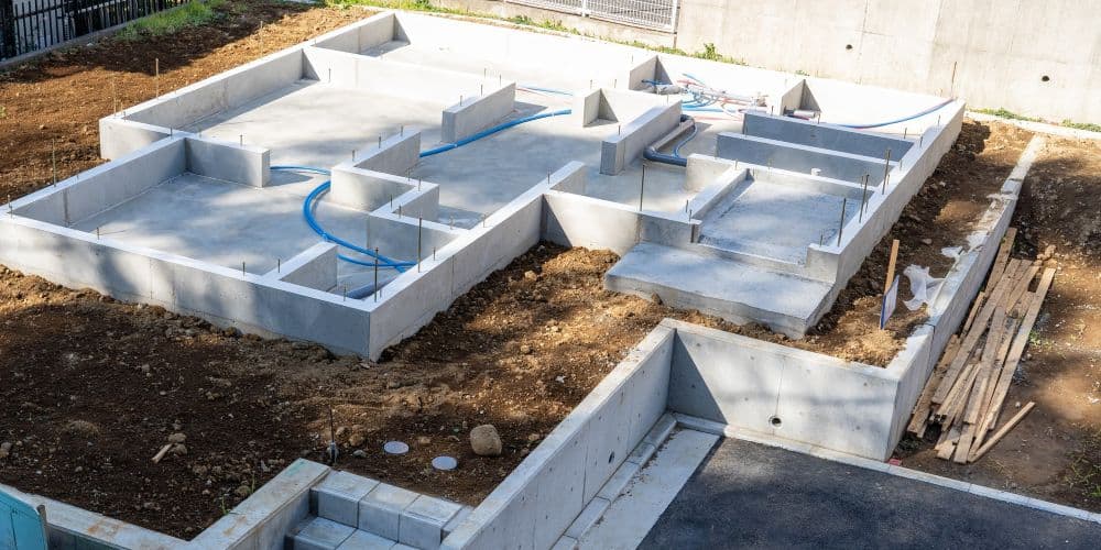 A new foundation for new home.